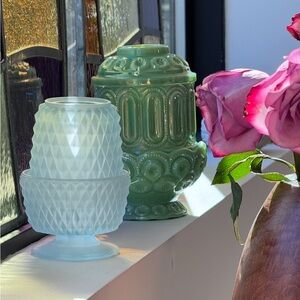 Vintage Indiana Glass Fairy Lamp